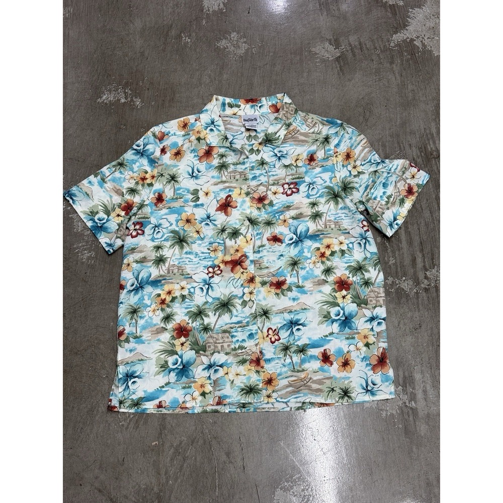 BonWorth Tropical Hawaiian Camp Shirt Men's Medium SKU 0031